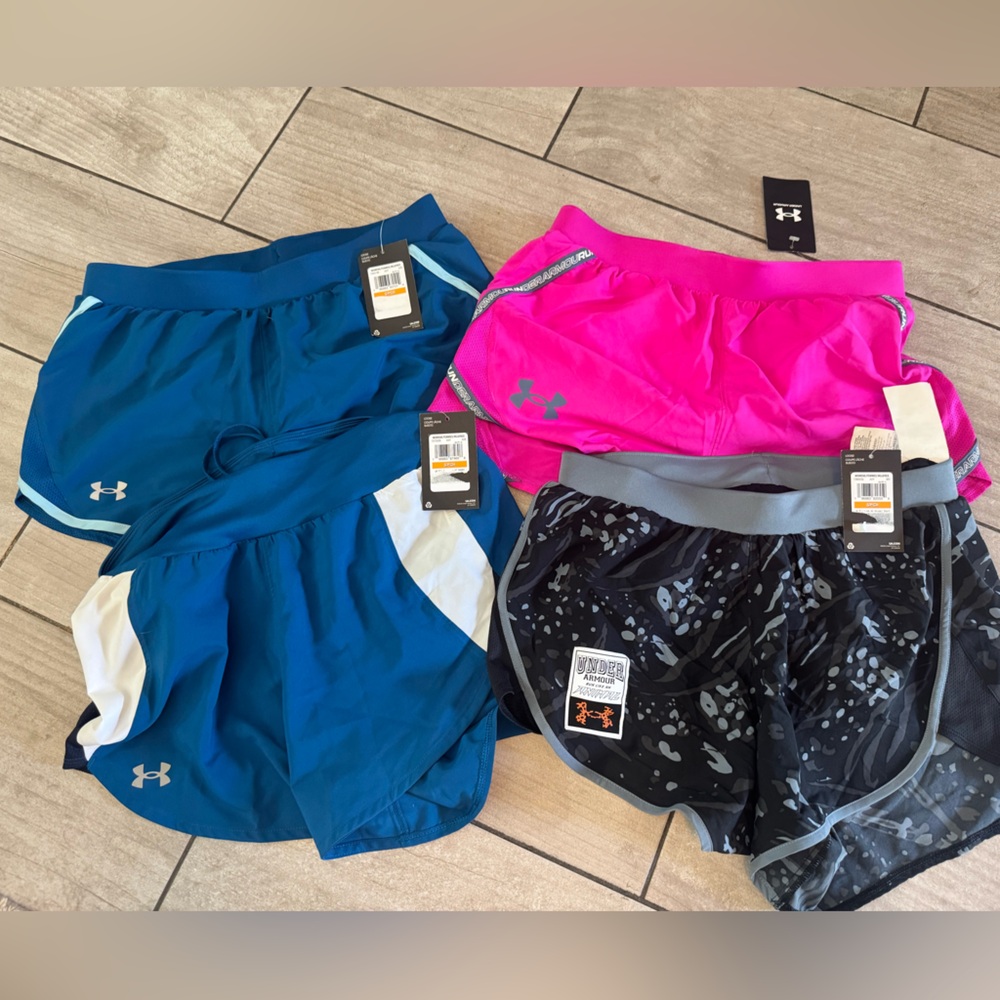 NWT Lot Of 4 Under Armour Athletic Shorts Women's Sz S